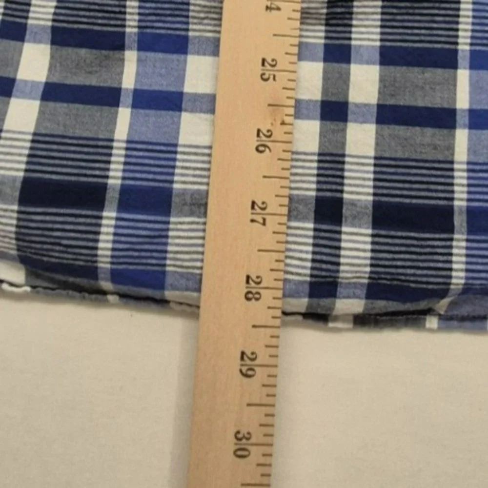 Ralph Lauren‎ boy's blues/red plaid short sleeve button up shirt sz XL (18-20)